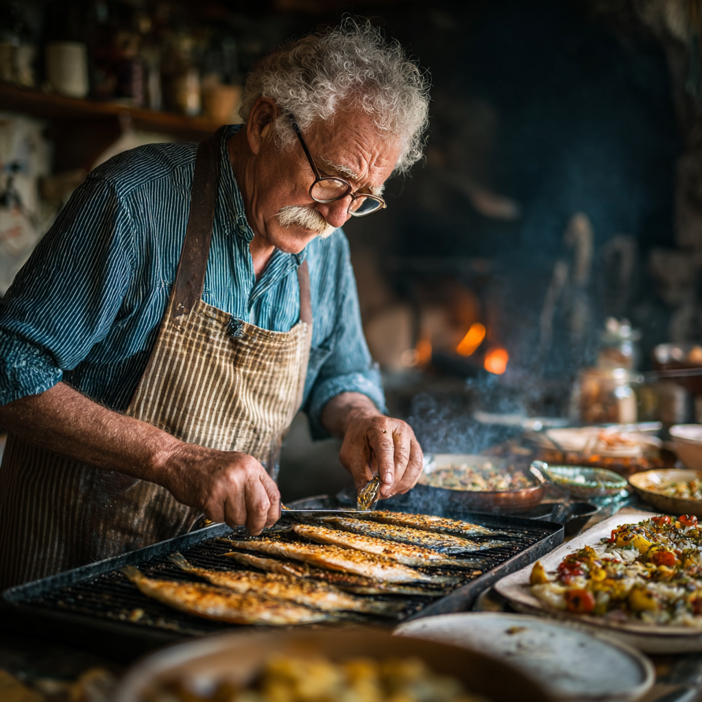 Seniors enjoying garden-fresh vegetables